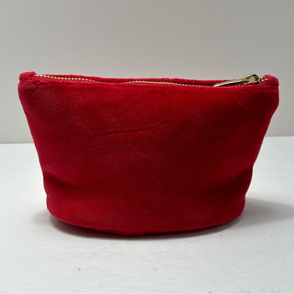 CHANEL MAKEUP Red Velvet Makeup Cosmetic Zip Pouch Bag - Picture 8 of 11
